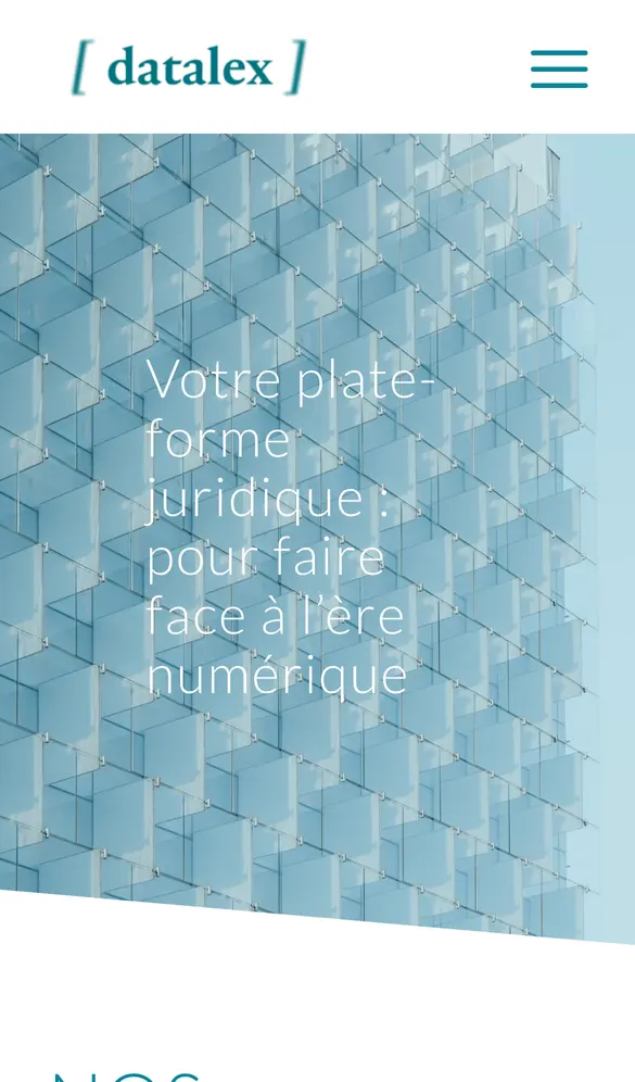 datalex.ch sur mobile, page intérieure