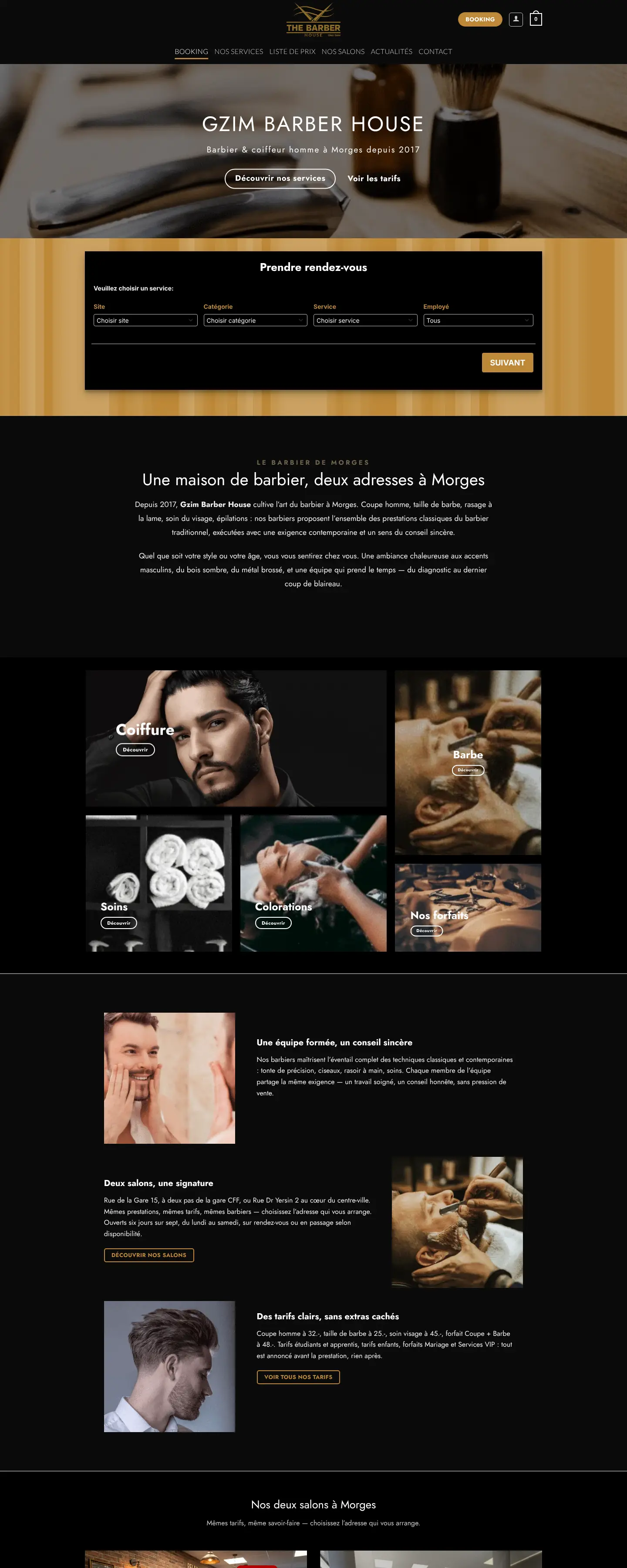 Page d'accueil gzim-barberhouse.ch
