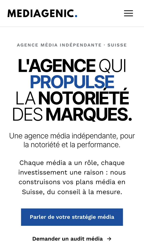 dev.mediagenic.ch sur mobile