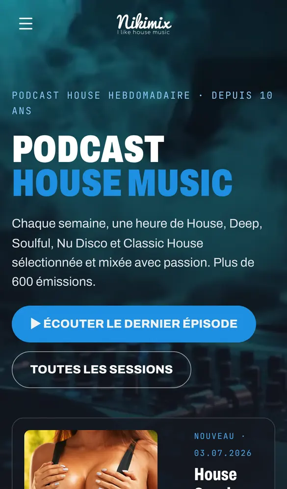 nikimix.com sur mobile