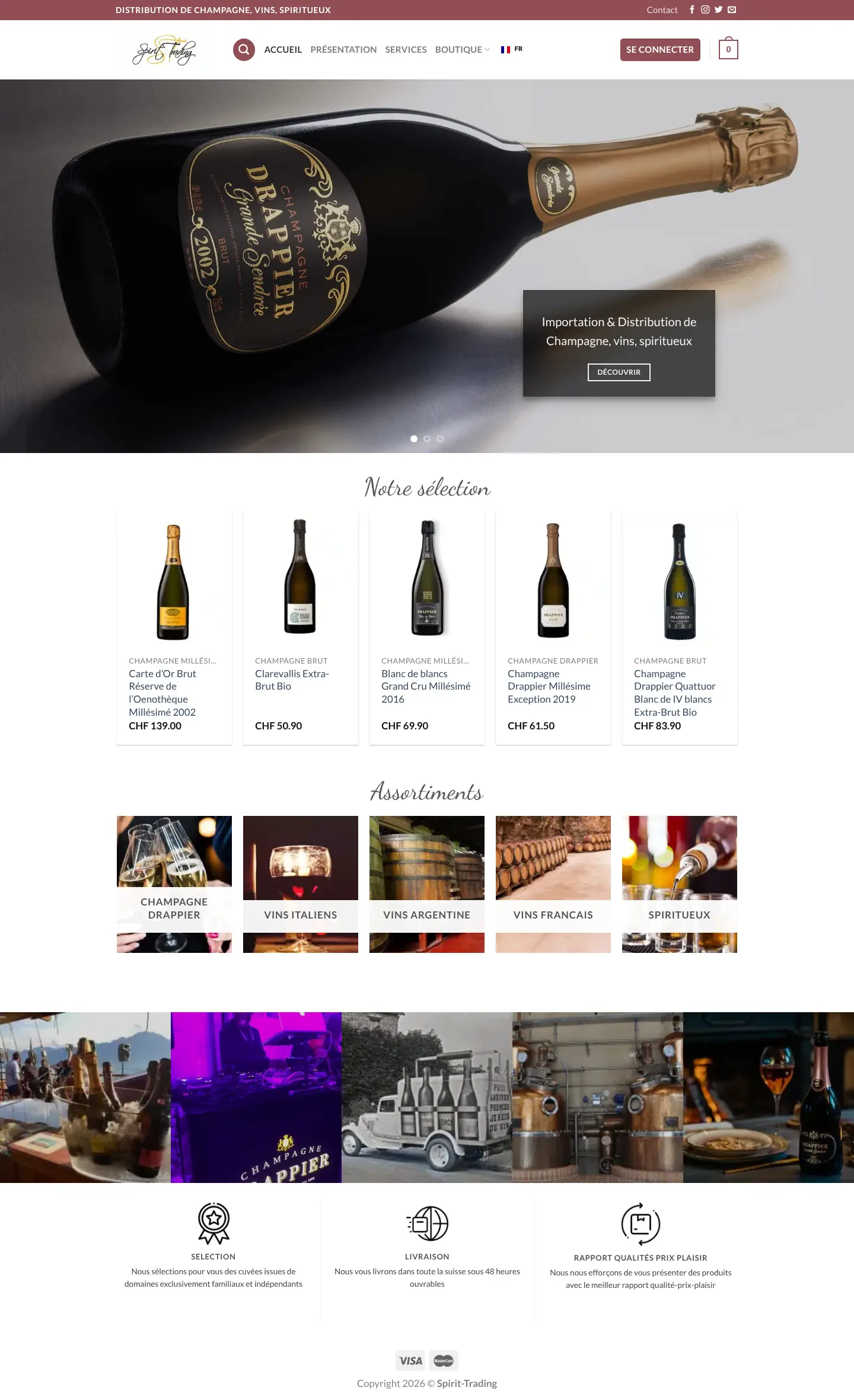 Page d'accueil spirit-trading.ch
